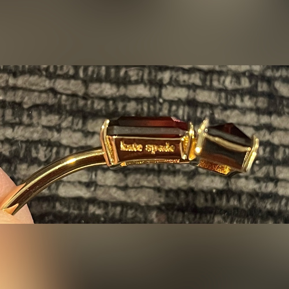 Kate Spade Gold-tone Cuff Bracelet with Multicolor Rectangular and Square Stones - Picture 9 of 9